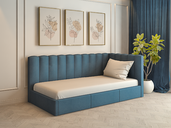 М"яке ліжко Скандинавія ЛЕВ в дитячу,спальню з ПМ