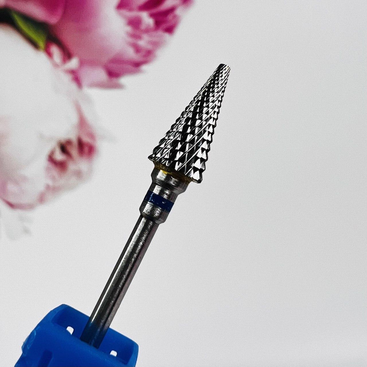 Фреза твердосплавна Formula Profi конус із синьою насічкою, фото 1