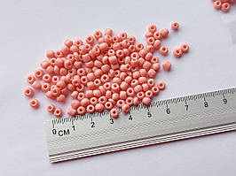 Бісер великий № 6/0 3.5-4 мм. Китай. 15 грам. Кораловий пастельний