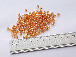 Бісер великий № 6/0 3.5-4 мм. Китай. 15 грам. Золотий скляний