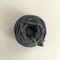 Шпагат темно-серый 3 мм 20 м для макраме, плетения, серый шпагат