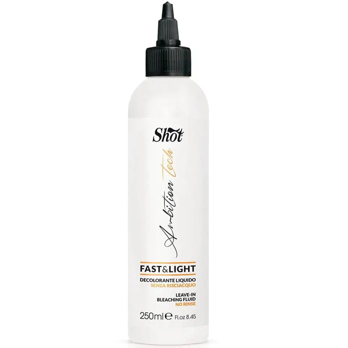 Освітлювальна емульсія для волосся Shot Ambition Tech Fast & Light Leave-In Bleaching Fluid 250 мл, фото 1