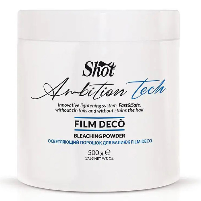 Освітлювальний порошок для балаяж Shot Ambition Tech Film Deco Bleaching Powder 500г, фото 1