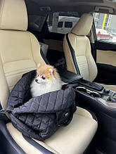 Сумка-переноска Автогамак 37x32x37 см чорна для котів та собак