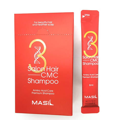 Шампунь відновлюючий з керамідами [Masil] 3 Salon Hair CMC Shampoo Stick Pouch 8 мл (060118), фото 1