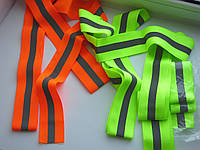Светоотражающая лента пришивная тесьма для нашивки на одежду рюкзаки спецодежда жерлицы оранжевый