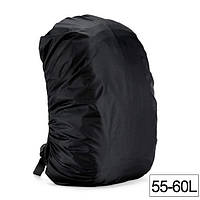 Чохол на рюкзак водонепроникний дощовик накидка (чорний, 60 л )