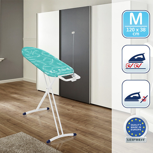 Підлогова складна прасувальна дошка Leifheit 120 на 38, Легка компактна прасувальна дошка для дому, фото 1