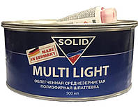 Шпаклівка поліефірна середньозерниста легка Solid Multi Light, 500 мл