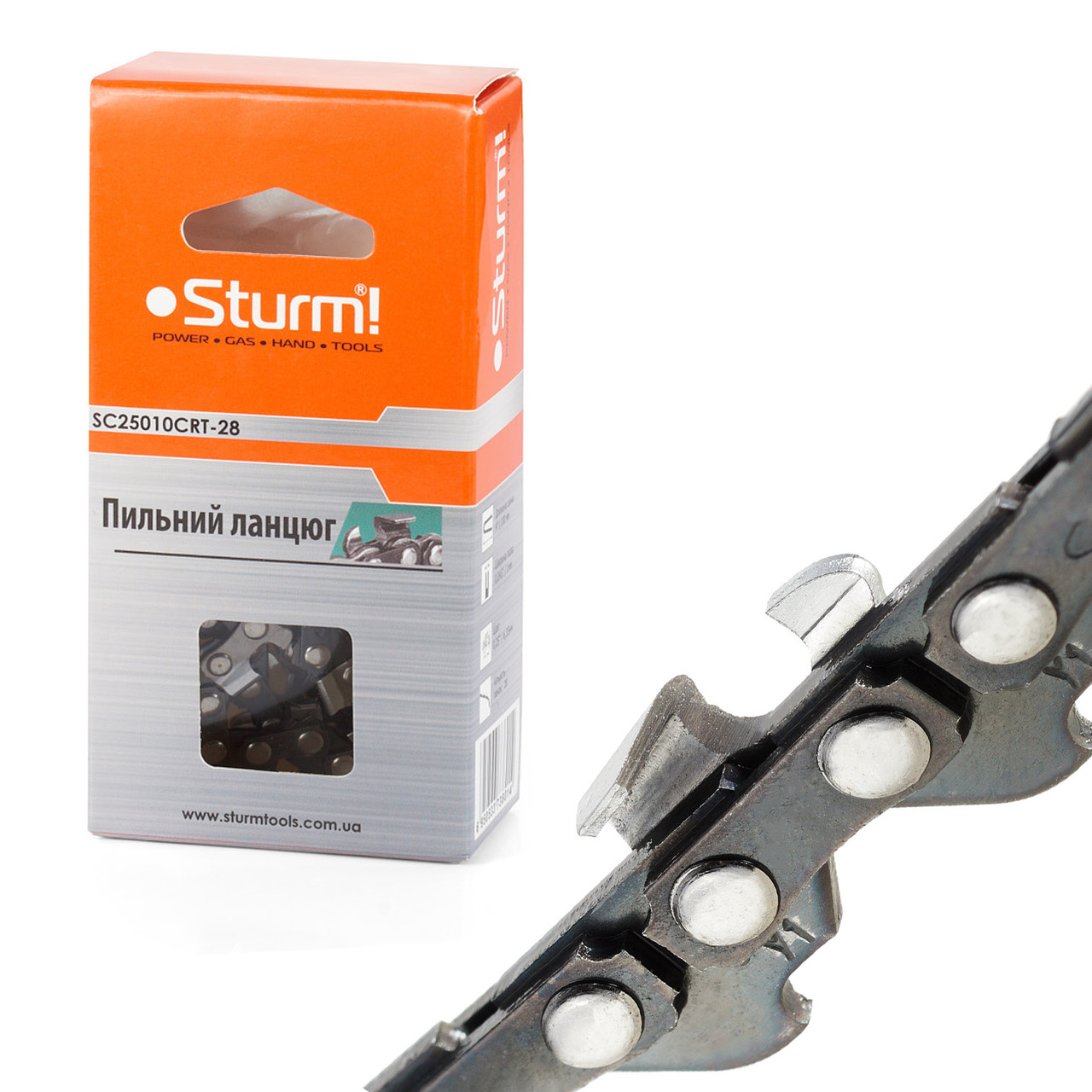 Ланцюг Sturm 28 ланки, 0,043″, крок 1/4″, круглий зуб Sturm SC25010CRT-28