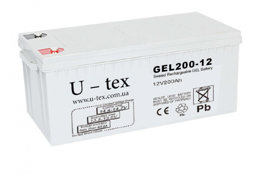 Акумулятор U-tex 12В / 200 Ah GEL гелевий