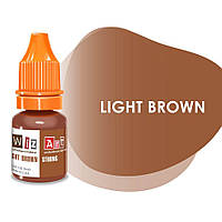 Пігмент WizArt Strong Light Brown для перманентного макіяжу брів, 5мл