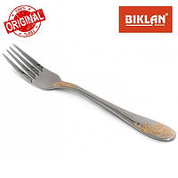 Вилка десертна "Золота гілка" BIKLAN (нержавіюча сталь, 6 шт. в упаковці) арт. 164106