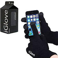 Рукавички для сенсорних екранів iGloves, унісекс, Чорні / Теплі рукавички з сенсорними пальцями / Сенсорні рукавички