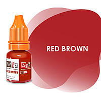 Пігмент WizArt Strong Red Brown для перманентного макіяжу губ, 5мл