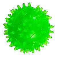 Іграшка для собак. М'яч із шипами, зелений, 6 см (із запахом ванілі)
