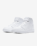 Кросівки чоловічі Jordan 1 Mid White (554724-130), фото 2