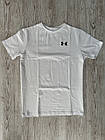 Чоловіча футболка Under Armour біла спортивна бавовняна літня Теніска Андер Армор спортивна на літо, фото 2