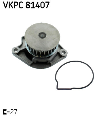 Насос охолодження SKF VKPC 81407 SKODA FABIA 00-, OCTAVIA 00-, ROOMSTER 06-, VW CADDY 04-, POLO 99-, GOLF 97-