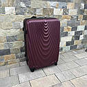 Валіза WINGS 304 АБС-пластик, великий бордовий L, фото 6