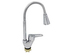 Змішувач для кухонної мийки MILLZ гнучкий гусак з розпилювачем MRS-11-35-009 хром 1/10