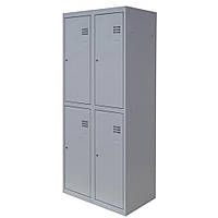 Шкаф металлический для одежды двухуровневый ШОМГ 2/30/2, шкаф для одежды 1800х600х500 мм, шкаф в раздевалку