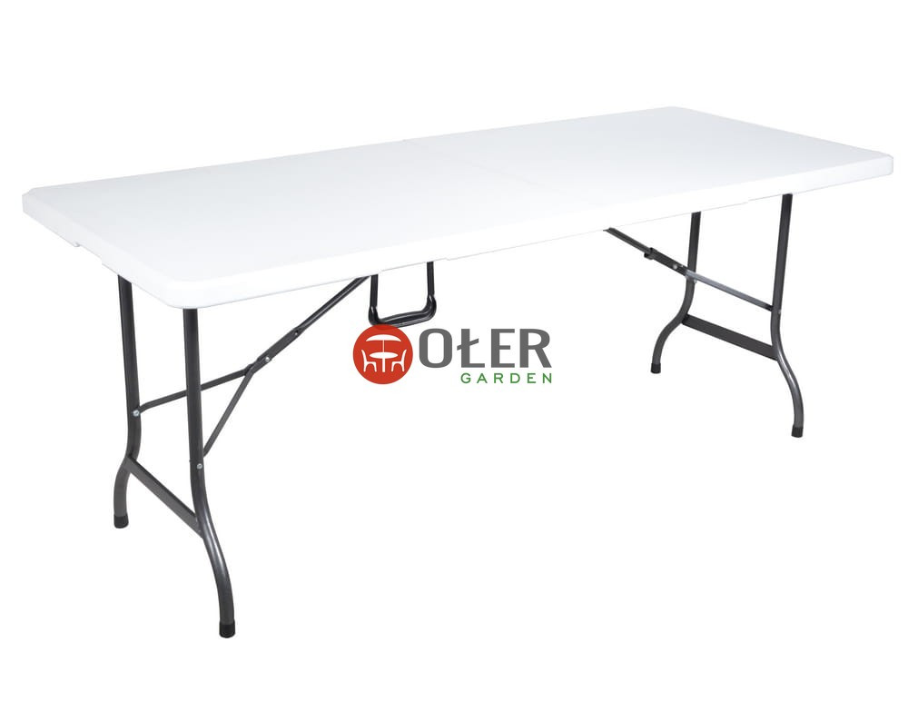 Стіл садовий розкладний 180 див. - білий , стіл OLER, фото 1