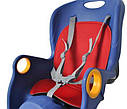 Дитяче велосипедне крісло Велокрісло Синьо червоне, фото 2
