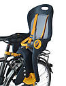 Дитяче велосипедне крісло Велокрісло Сіро жовте, фото 2