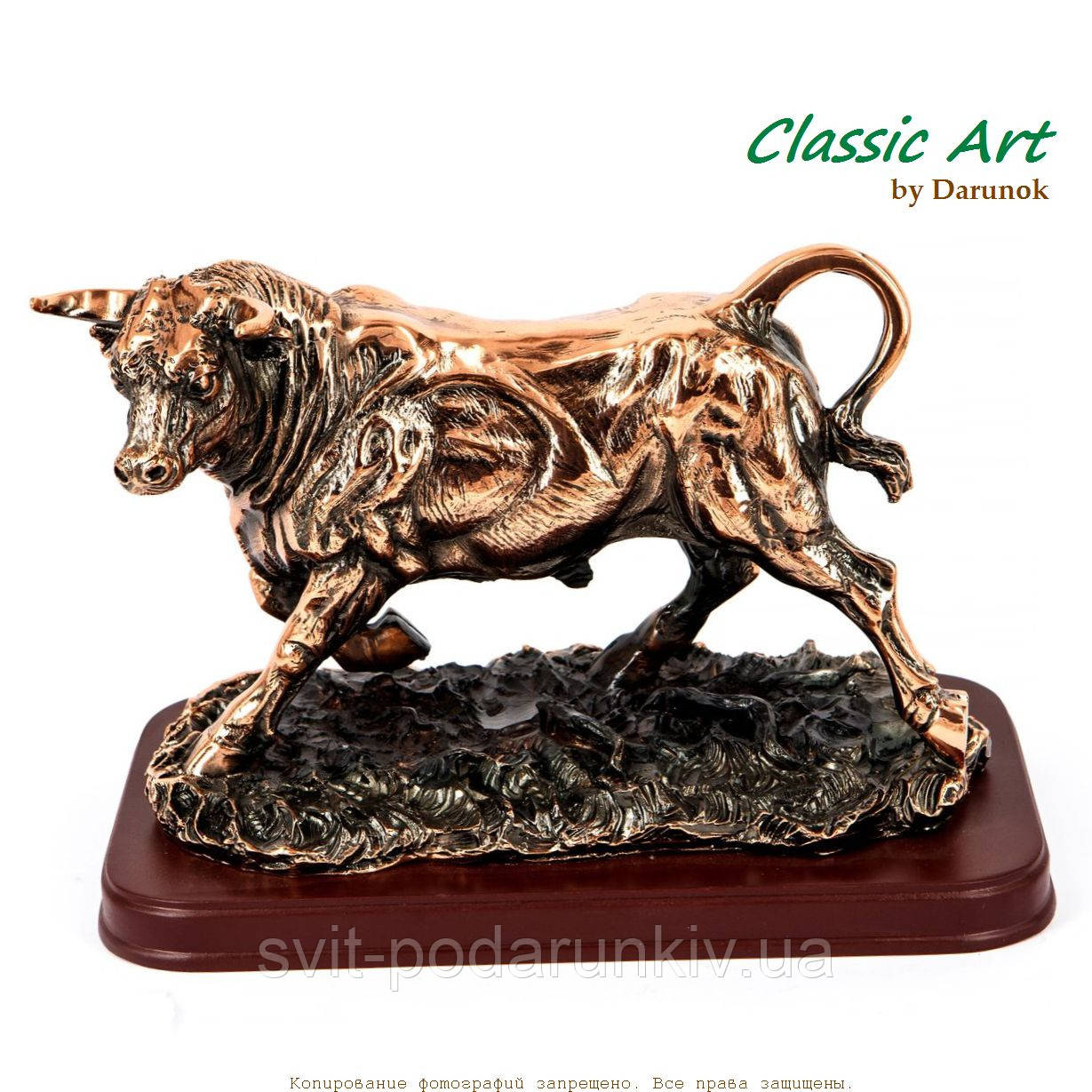 Статуетка бика на підставці ES011-2, фото 1