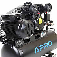 APRO Компресор двоциліндровий пасовий OFBD-50 8 Бар 2.2 кВт 402 л/хв 50 л (2 крана) + Олива 0,5 л, фото 7