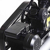 APRO Компресор двоциліндровий пасовий OFBD-100 8 Бар 2.2 кВт 402 л/хв 100 л (2 крана) + Олива 0,5 л, фото 2