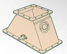 Клапан перекидний плаский  двосторонній симетричний 250×250 для самопливних систем, фото 3