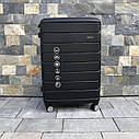 Валіза дорожня велика з поліпропілену Wings DQ181 L Чорна, фото 2