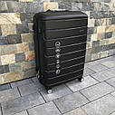 Валіза дорожня велика з поліпропілену Wings DQ181 L Чорна, фото 3