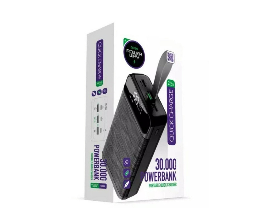 Портативна батарея Powerbank Power Way QC-30 Fast Charge 30000mAh