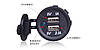 Автомобільне зарядне гніздо врізна розетка кругла 2 USB (12-24В) 5В/3.1A синій індикатор, фото 3