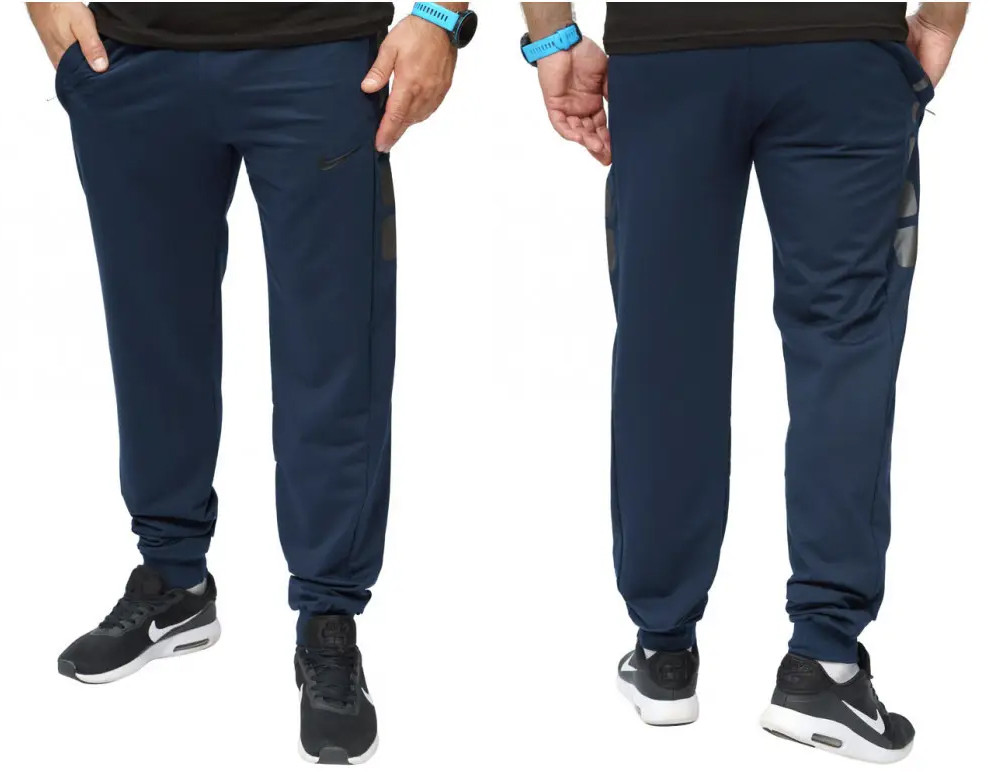 Чоловічі спортивні штани (штани) Nike (7086), осінні весняні сині. Чоловічий одяг, фото 1