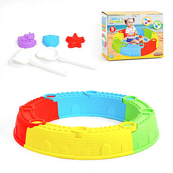 Ігровий набір пісочниця "Замок" (діаметр 88см, лопатки, 3 формочки) Pilsan 06-306