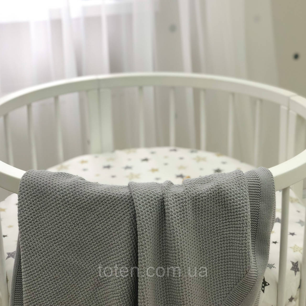 Простирадло дитяче Старс сіро-бежевий 70х70, фото 1