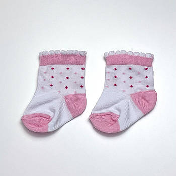 Шкарпетки для малюків XS (зірочки, білий)
