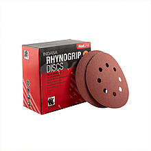 Диски Rhynogrip Red Line на 8 отворів d=125мм, Indasa, зерно P40