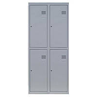 Шкаф металлический для одежды двухуровневый ШОМГ 2/40/2, шкаф для одежды 1800х800х500 мм, шкаф в раздевалку