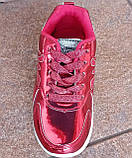 Кросівки вогненно-червоні на шнурках, фото 3