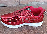 Кросівки вогненно-червоні на шнурках, фото 2