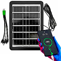 Портативна сонячна панель 6В, 8Вт, CL-680 / Панель для заряджання мобільного телефону та планшета з Multi USB