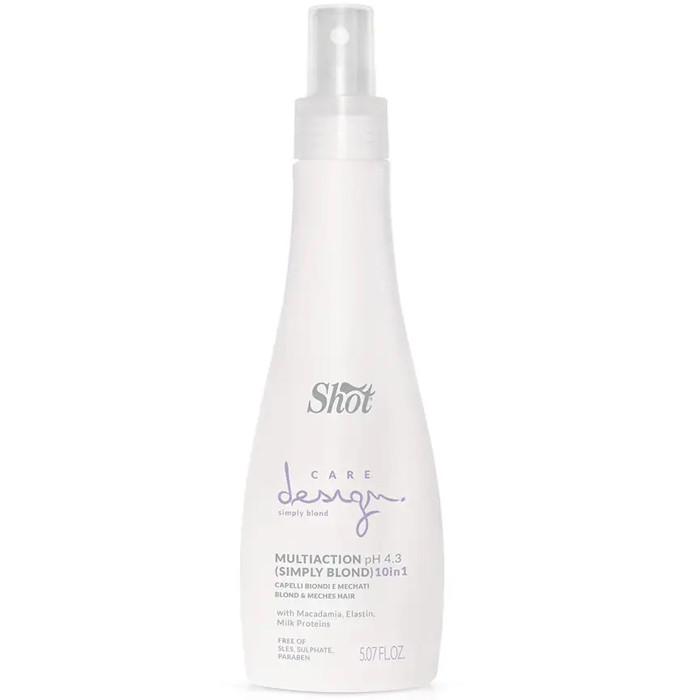 Еліксир багатофункціональний для освітленого та вибіленого волосся 10в1 Shot Care Design Simply Blond 10in1, фото 1