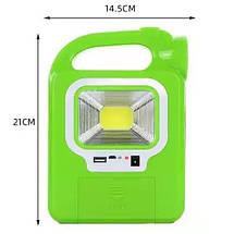 Ліхтар кемпінговий прожектор Hurry Bolt 6399А-LED+COB з функцією PowerBank сонячною панеллю лампою microUSB, фото 4