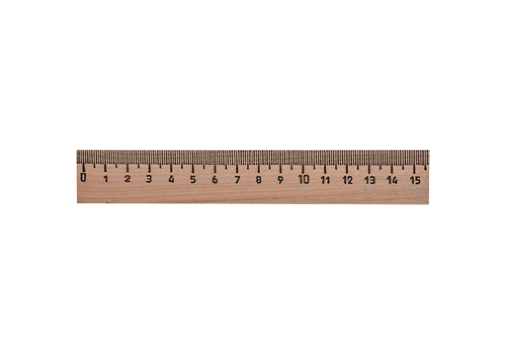 Лінійка 15 см дерево