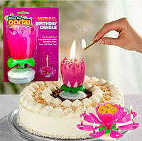 Свічка для торта музична "Квітка"